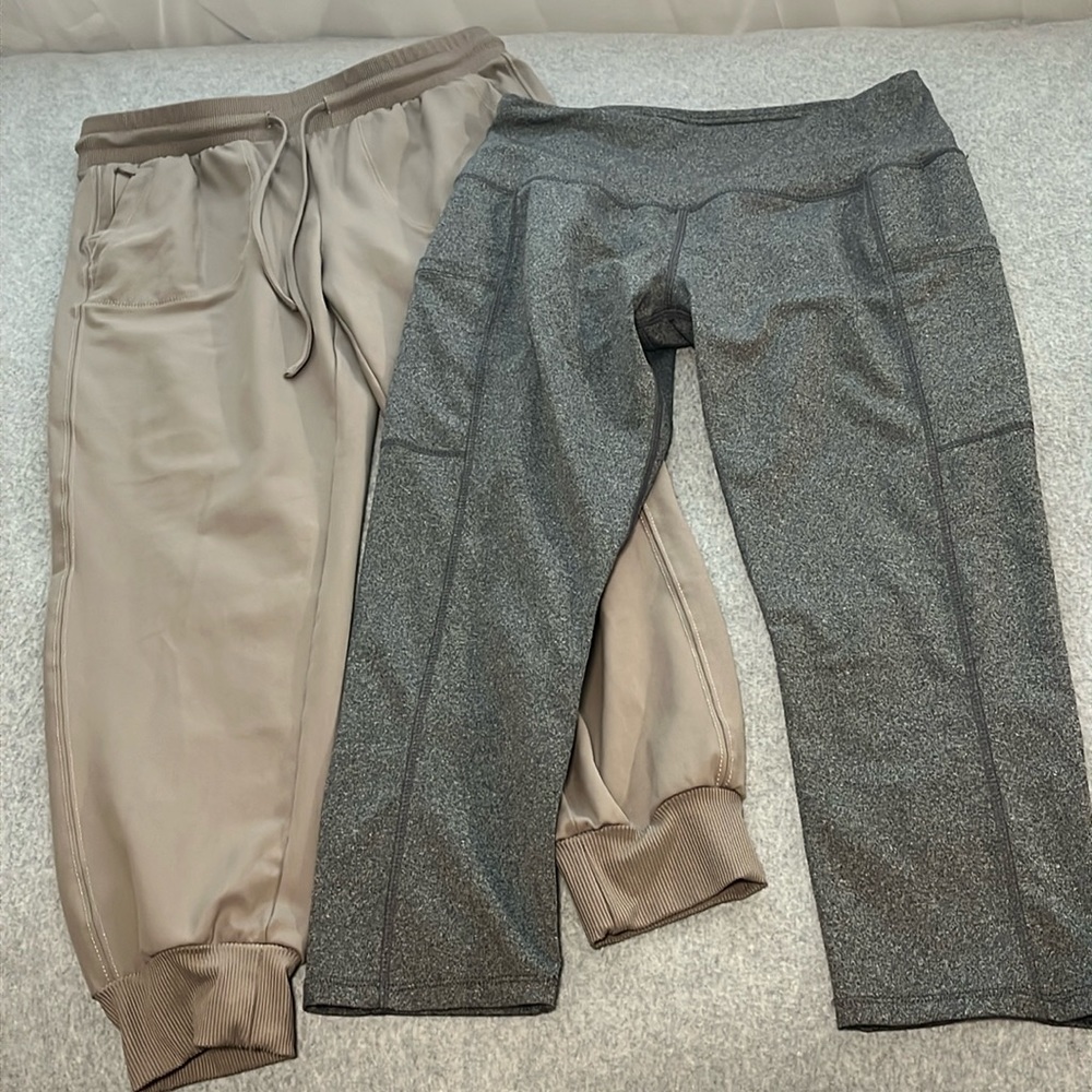 Athletic Cropped Jogger Leggings Bundle Lot Womens Medium Active Athleisure